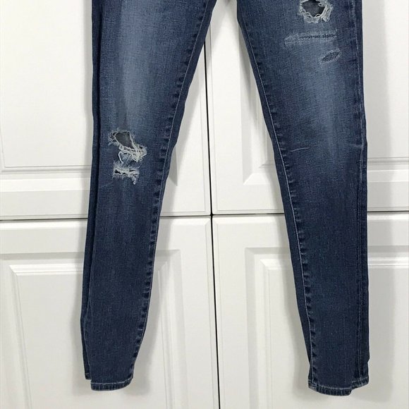AG Adriano Goldschmied 27R The Legging Super Skinny Ankle Jeans Distressed RIps - Picture 3 of 10